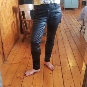 Ralph Lauren Coated Black Jeans Size 8 Mid rise
